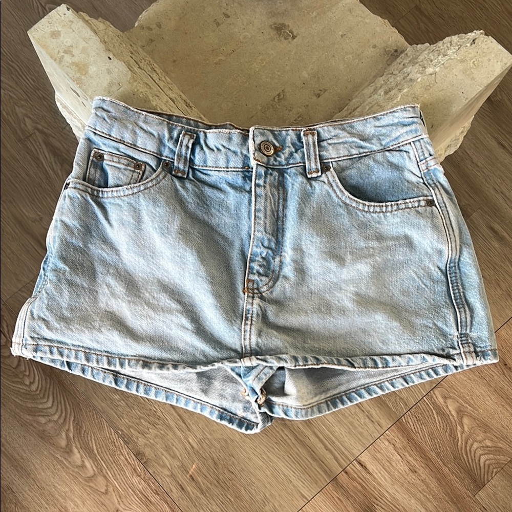 High-Waisted Blue Jean Skort